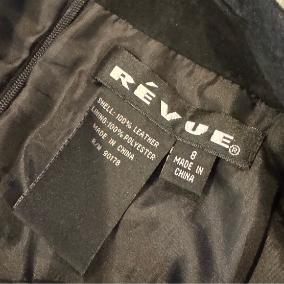 Vintage 90s Black Suede A line Maxi Skirt by Revue partially lined size 8 - Picture 3 of 6